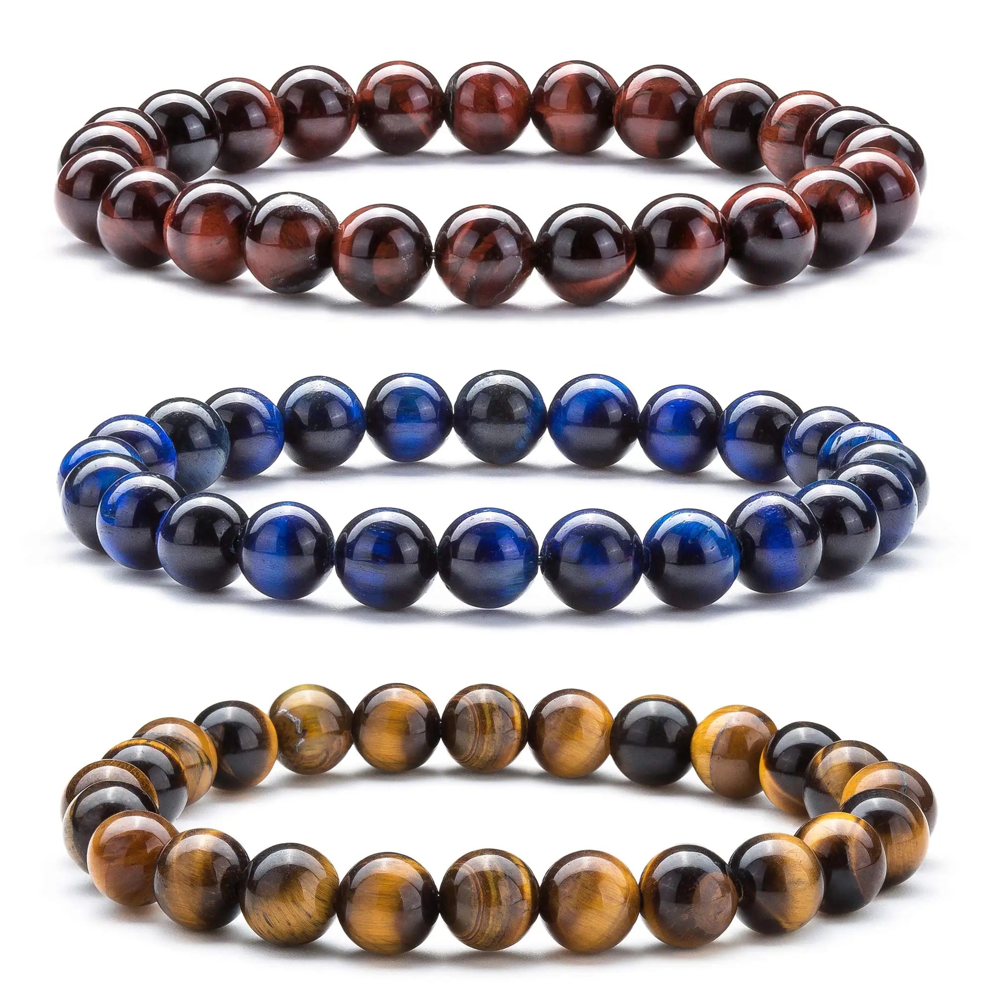 Tiger Eye Stone Bead Bracelet Healing Balance Jewelry for Men Women Lava Stone Diffuser Yoga  Bead Bracelet Men