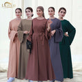 2026 Loriya Wholesale Top Selling Dubai Solid Color Modest Islamic Clothing Abaya Muslim Dresses for Women Abaya Simple Abaya