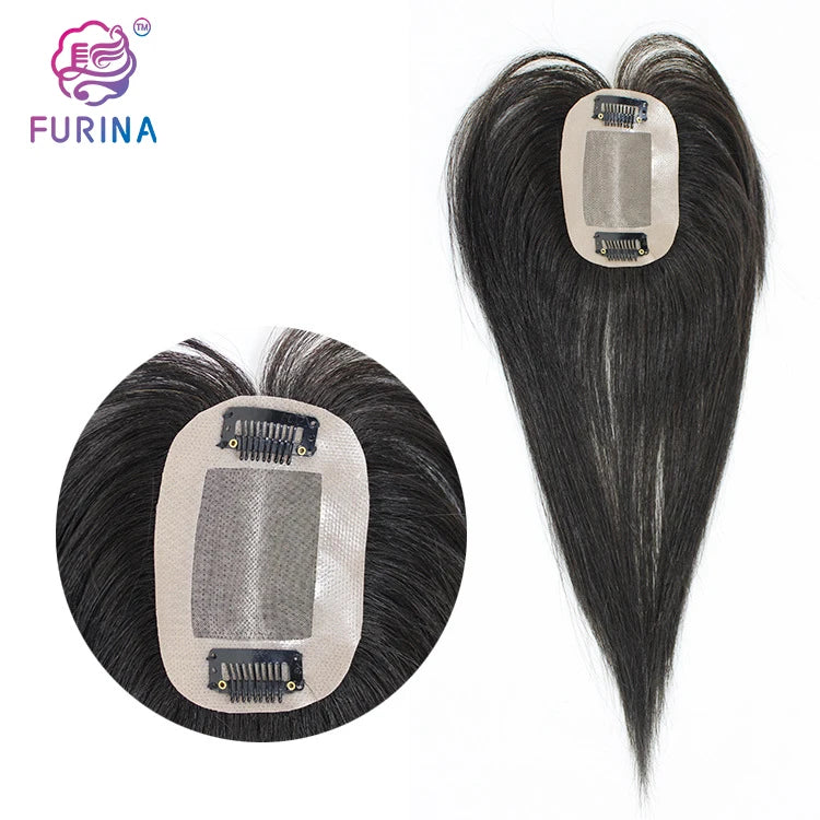 High Evaluation Human Hair Toppers Silk Top Toupee Wholesale Pu Skin Hair Toupee Durable for Women