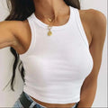Womens Crop Tank Tops Sleeveless Racerback Crop Sport Cotton Tank Top