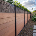 Eco-Friendly WPC Fence HDPE Material Security Garden Fence with Chain Link and Rail Features Sustainable Landscaping Solution