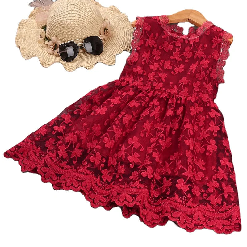 Summer Lace Children Clothing Princess Kids Dresses for Girls Causal Wear Unicorn Dress 3 8 Years Girls Dress Vestido Robe Fille