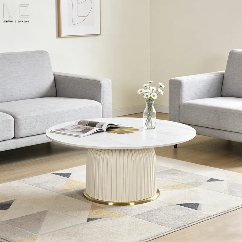 Hot Sale American Simple Style Modern Center Service Table Apartment Sintered Stone Luxury Coffee Table for Living Room