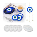 YS DIY Outdoor Wind Chimes Ornaments Resin Nazar Blue Eyes Jealous Eyes Demon Coaster Tray Jewelry Box Set Silicone Mirror Molds