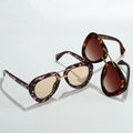 Wholesale New Designer Summer Sunglasses Double Bridge Leopard Frame Trend Unisex Sun Glasses