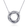 Elegant Minimalist 925 Sterling Silver Necklace with Clear CZ Pendant for Party Women's Jewelry SCN259
