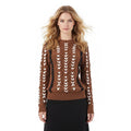 Women's Autumn New Style Hand Knitting Sweater Small Fragrant Sweet Large Women's Twisted Rope Knitting Pullover Sweater