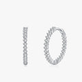 Ailmay Top Quality Real 925 Sterling Silver Fashion Luxury Full of CZ Earrings for Women Classic Romantic Wedding Jewelry Gift