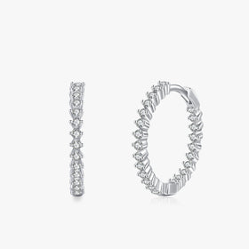 Ailmay Top Quality Real 925 Sterling Silver Fashion Luxury Full of CZ Earrings for Women Classic Romantic Wedding Jewelry Gift