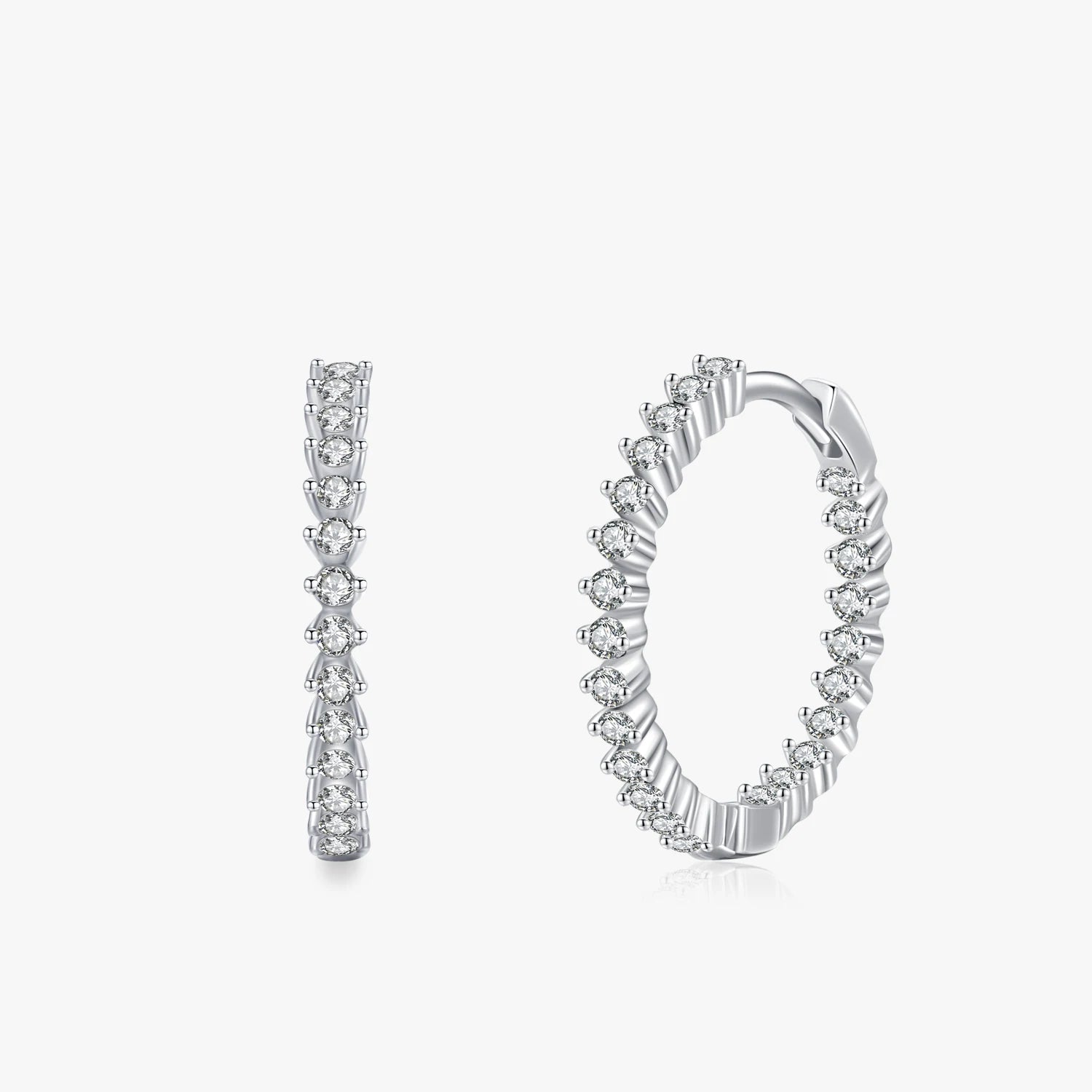 Ailmay Top Quality Real 925 Sterling Silver Fashion Luxury Full of CZ Earrings for Women Classic Romantic Wedding Jewelry Gift
