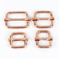 Deepeel F2-12 Rose Gold Buckle Handbag Accessories Webbing Hardware Clasp Bag Strap Adjustable Slider Buckles