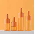 Screen Printing logo Small Glass Tube Cylinder Empty Glass Essential Oil Orange 10ml Dropper Bottle