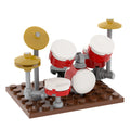 MOC4091 NEW Room Scene Drum Kit Set Musical Instrument  Music Scene Decoration Building Bricks Promotional Toys 35PCS