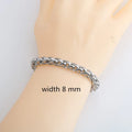 Stainless Steel Flower Basket Chain Wheat Ear Keel Stainless Steel Thick Men's and Women's Bracelets Wholesale