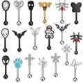Fashion Micro-inlaid Zircon Multi Eyebrow Nail Arc Stainless Steel Jewelry Eyebrow Ring