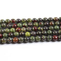 Natural Round Dragon Blood Jasper Loose Stone Beads for Jewelry Making 4mm 6mm 8mm 10mm 12mm