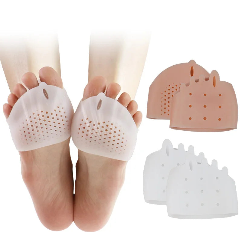 Five-Loop Toes Forefoot Pads for Women Metatarsal Pad Honeycomb Fabric Forefoot Pads Feet  Silicone  Protector