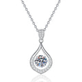 New Arrival Fashionable 925 Sterling Silver Moissanite Pendant Water Drop 1 Carat D Color Moissanite Necklace for Women MegaBDM