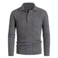 Wholesale New Models Winter European and American Anti-Wrinkle Knitted Zipper Lapel Men's Sweater