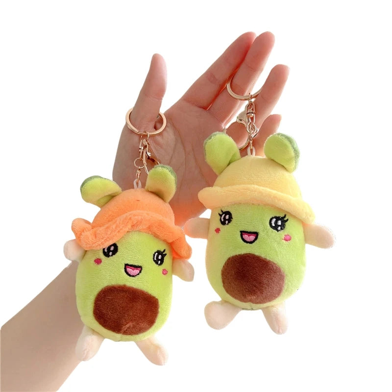 Avocado Charm Stuffed Doll Keychain Cute Plushie Avocado Key Chains Soft Fruit Stuffed Plush Keyring Avocado Plush Keychain Toys