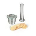 1Pod 1Tamper Set Reusable Nespresso-Compatible Coffee Pod Espresso Machine Coffee Filter Paper Eco-Friendly Capsule