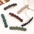 QIYUE Frosted Plastic Hair Clip Half Tied Hair Spring Clamp Side Clip Bangs Clamp