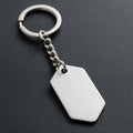 Customizable Fashion Keychains Blank Metal Alloy Stainless Steel Blank Metal Keychain for Engraving