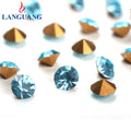 Lan Guang SS4 SS6 SS8.5 SS10 SS12 SS14 SS16 SS20 SS28 SS34 SS38 Custom Fancy Lake Blue Pointback Loose Bulk Glass Rhinestones