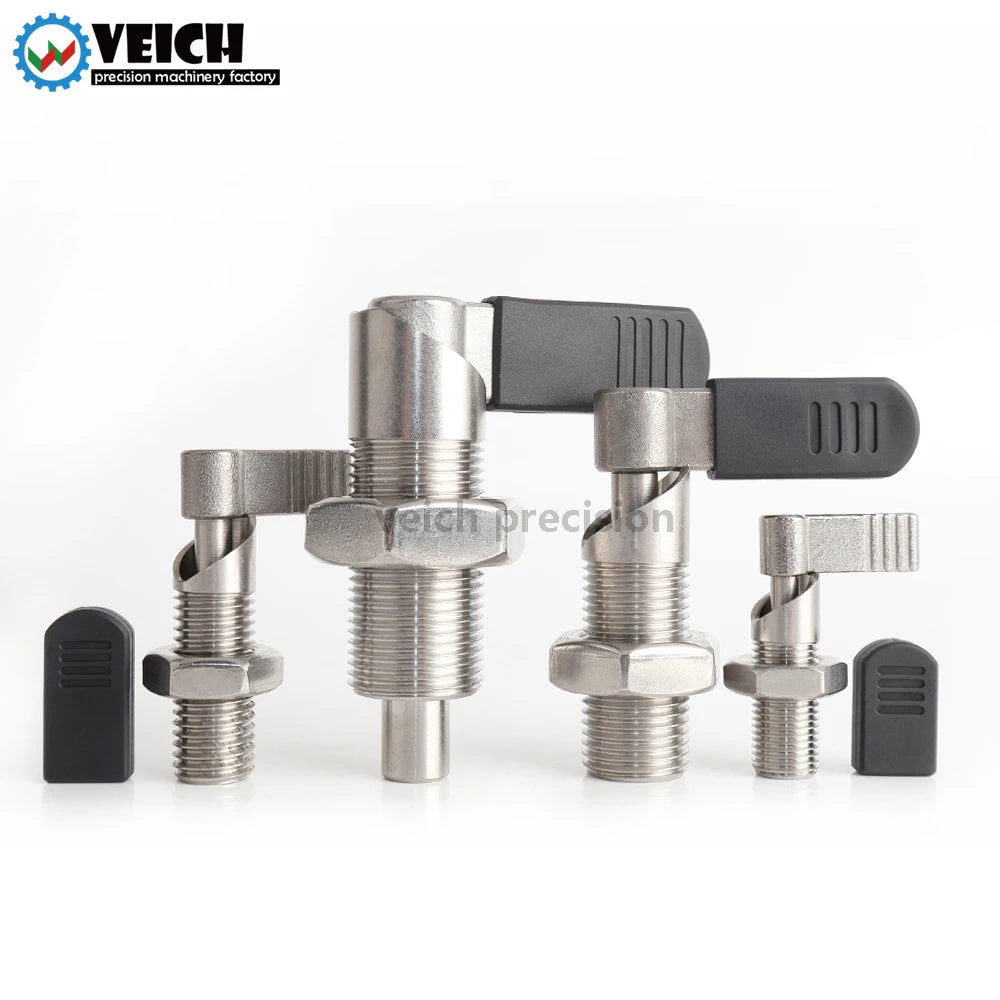 VEICH VCN226 Retractable Spring Loaded Locking Stainless Steel L-handle Indexing Plungers with Lock-Out Nuts