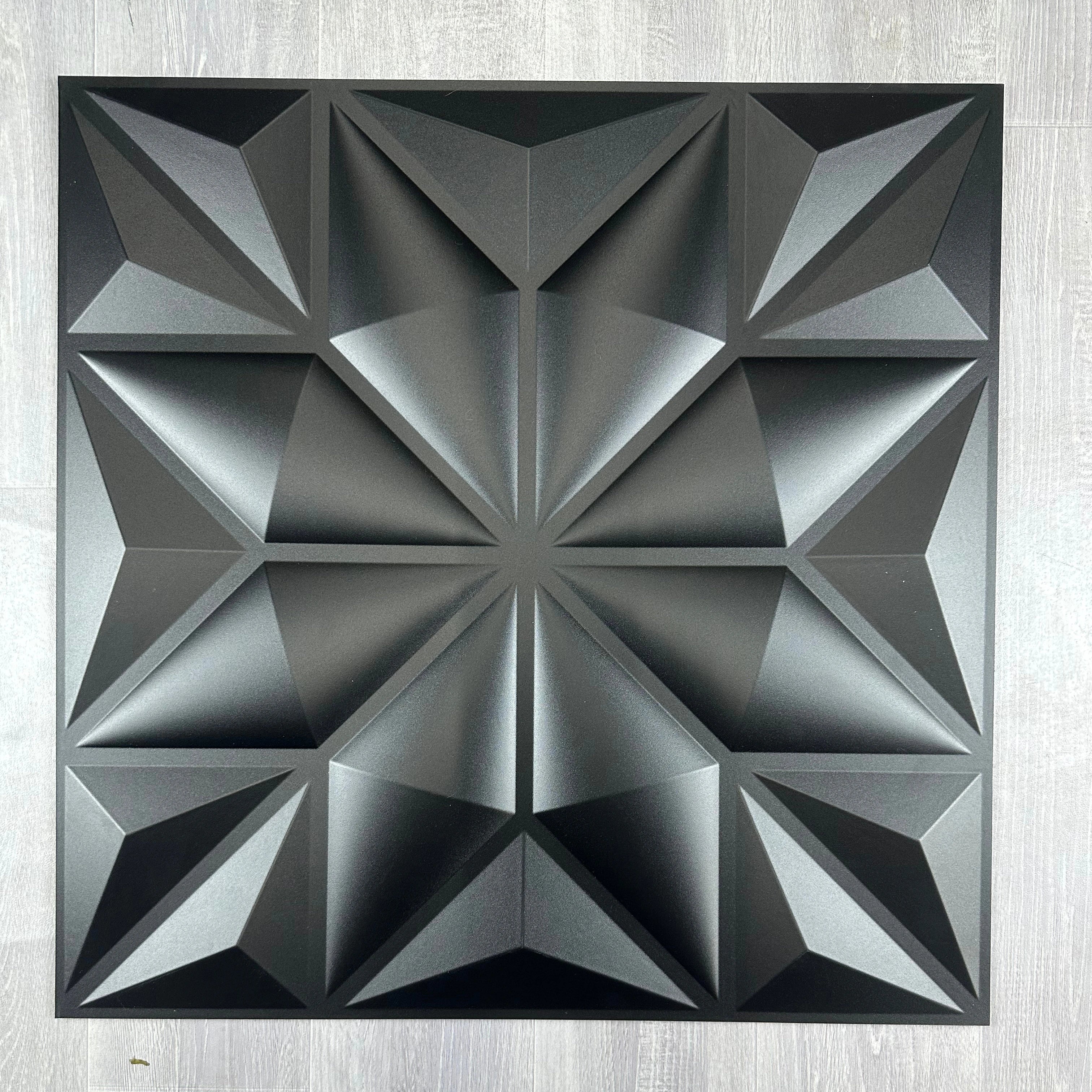 Hot Sale Black 50 cm PVC 3D Wall Panel Ceiling Waterproof Panel for Background Wall