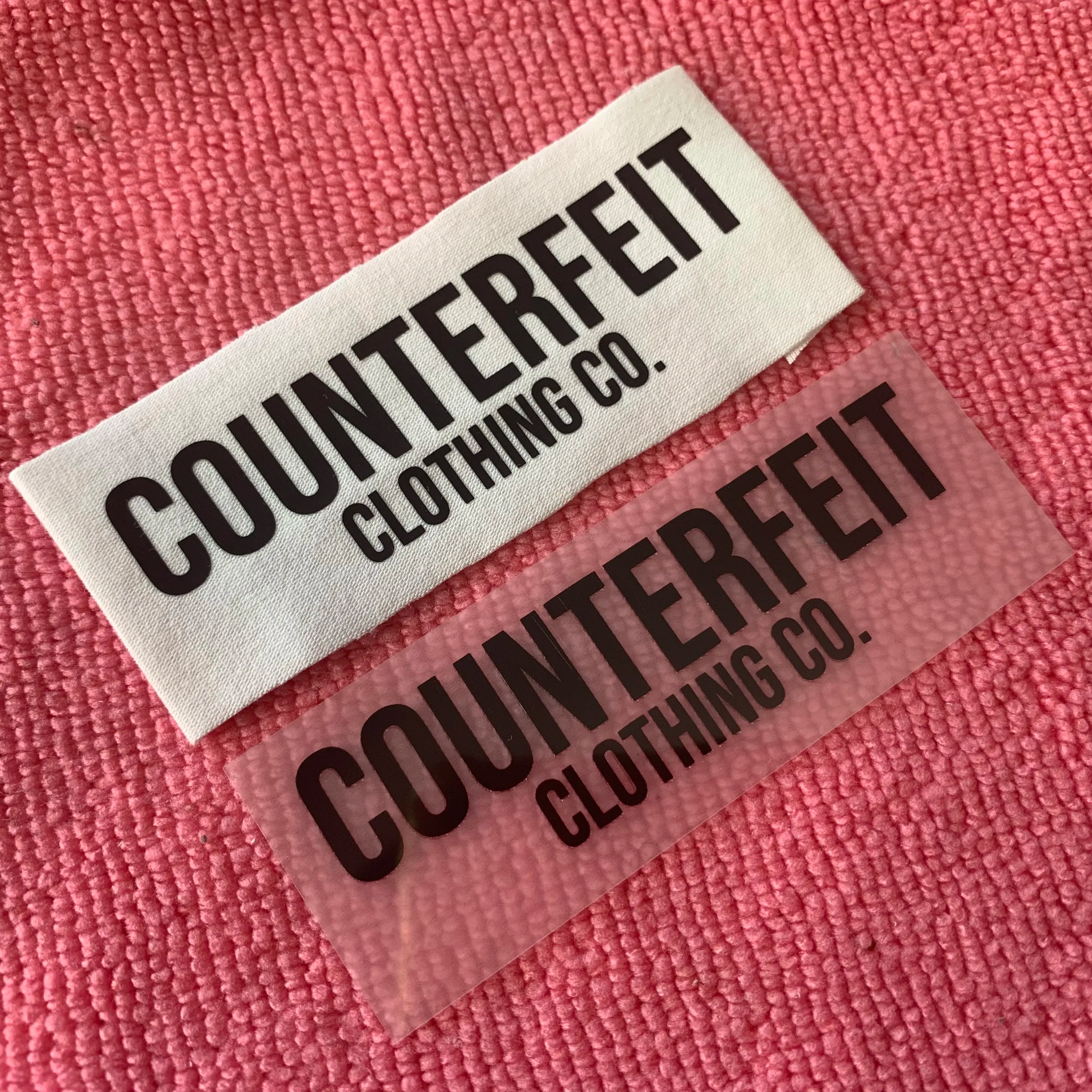 Outside logo Front Clothing Heat Transfer Labeldelicate Design Thermal Press Label for Fabric
