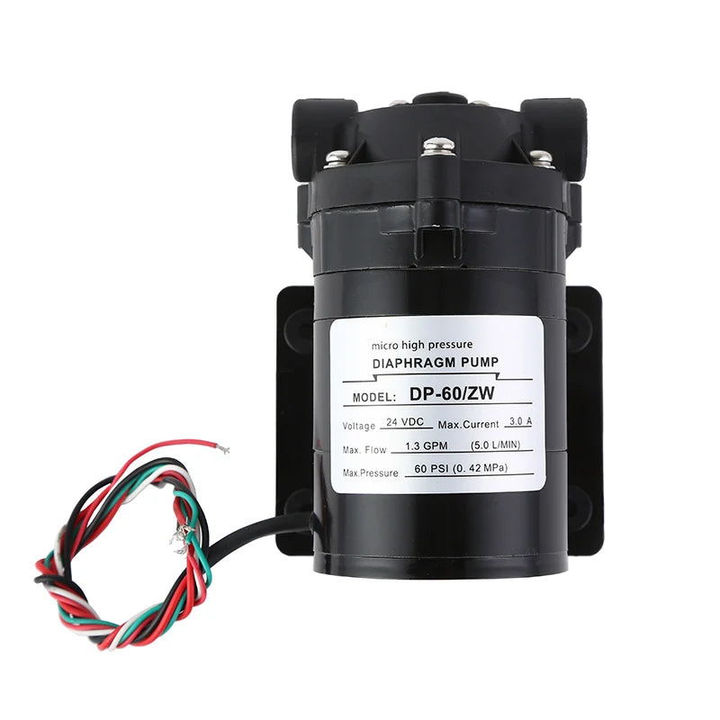 DP-60 High Pressure Diaphragm Water Pump 24V DC Brushless Silent Design Small Size & Durable for Home & Office Use