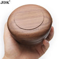 Eco-friendly Natural Black Walnut Wood Round Shave Soap Bowls Convenient Small Wholesale JDK Shenzhen Factory Design