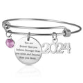 Wholesale Stainless Steel Graduation Bracelet 2024 with Birth Stone Women for Graduation