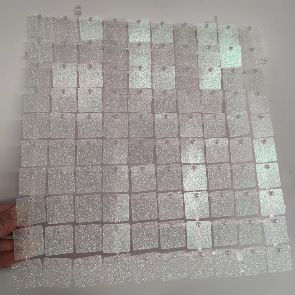 2026 Hot Sale Transparent Interlock Plastic Sequin Wall Panel