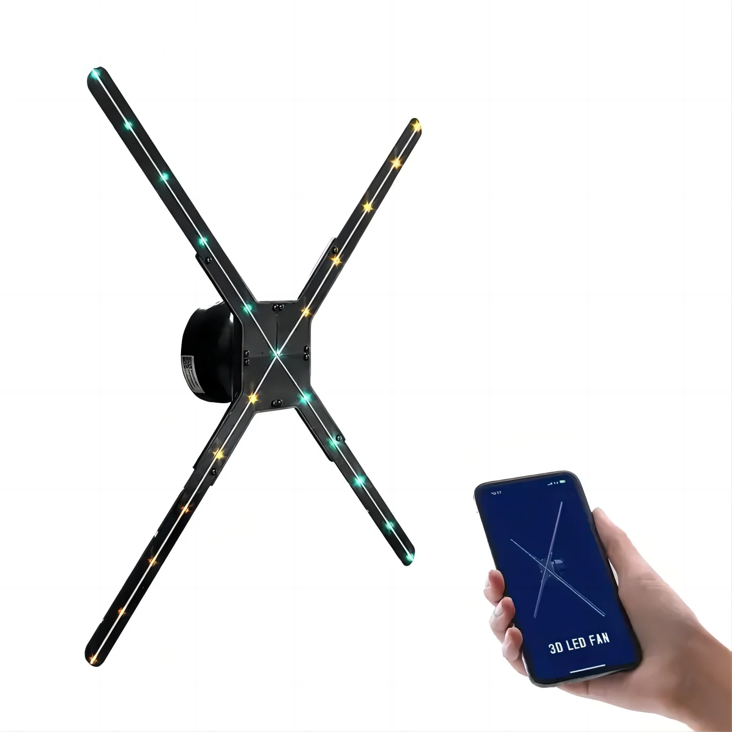 75cm Advertisement Equipment 3d Hologram Fan Splicing Projection Screen Holographic Projector 3d Hologram Fan