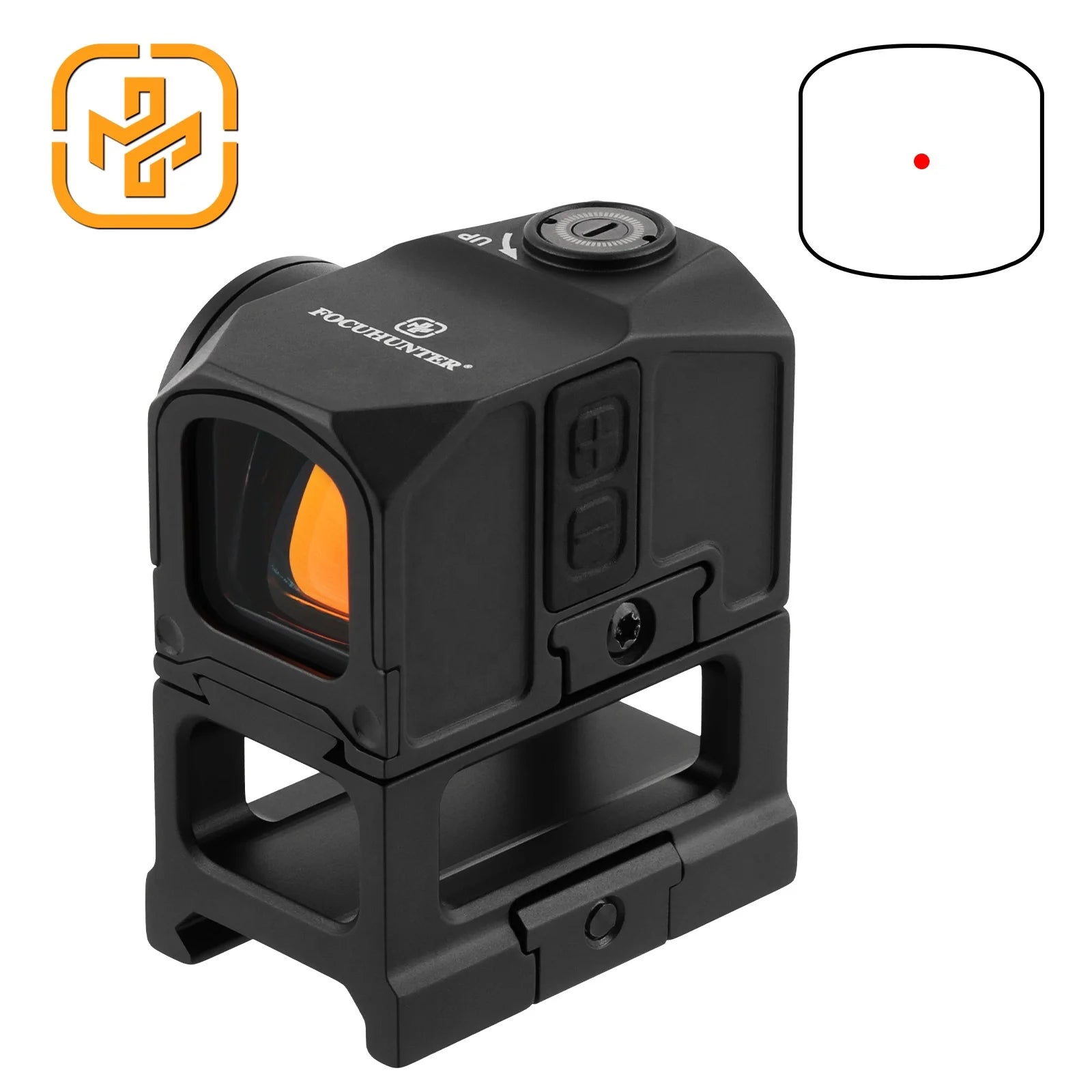 FOCUHUNTER IPX7 Waterproof 1X19mm Shake Awake Red Dot Sight High-end Shockproof 1500G Recoil Red Dot Sight Scope