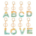 Multicolor Letter a - Z Initial Letter Resin Keychain Accessories Cute Premium Bag Charm for Women Girls