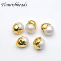 Wholesale Freshwater Pearl Beads with Golden Capped Baroque Pearls Charms DIY Necklace Bracelets for Jewelry Making
