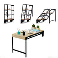 HOMEMORE Modern Multifunctional Space-Saving Convertible White Wall-Mounted Folding Table for Computer Desk Study Dining Table