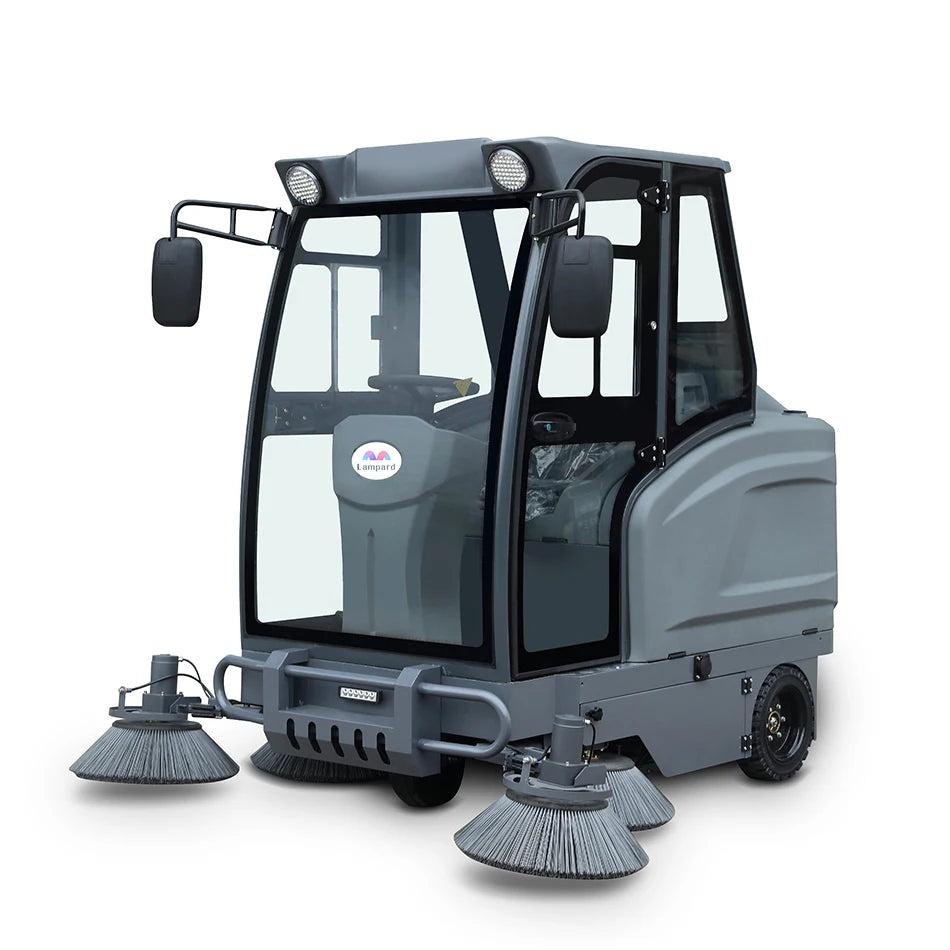 Industrial Floor Cleaning Machine Full Closed Electric Street Sweeper Car Ride on Sweeper
