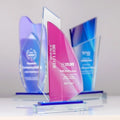 Custom K9 Model Crystal Trophy Colorful Souvenir Engraving for Annual Meeting's Outstanding Employee Sales Champion Carved