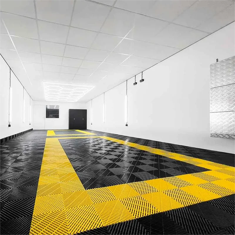 In Stock Anti-Slip Interlocking Modular PVC Garage Floor Tiles for Workshop and Villa Indoor Use