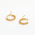JOOLIM  High End 18K Gold Plated Dainty Beads Spiral Hoop Earrings Jewelry Stainless Steel Earrings for Women