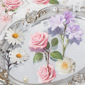 40pcs/pack of convenience stickers Quiet Time Series Flower Handbook Material Decorative Collage Bottom Stickers