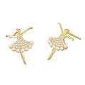 2023 Glamorous Glitter Ballerina Earrings Ballet Girl Earring Exquisite Fairy Women Christmas Gifts Fashion Accessories