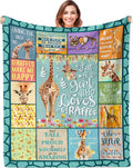 Factory Cheap Wholesale Woven Printed Christmas Giraffe Character Fleece Blanket Gifts Home Decor Cloudy Soft Nordic Stripe