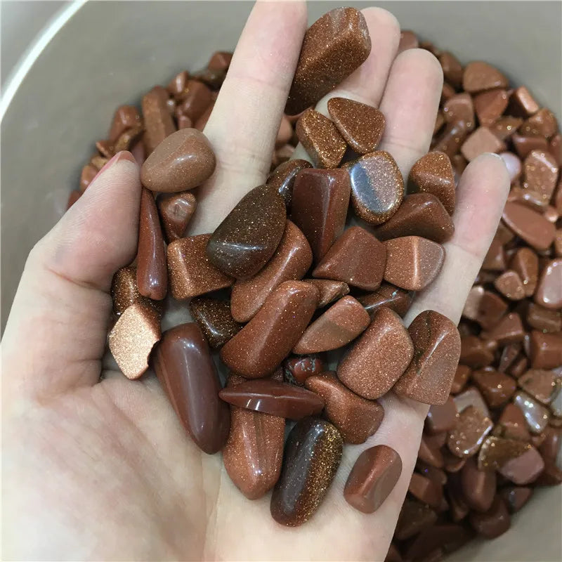 Natural Red Gold Sand Quartz Crystal Bonsai Decorative Healing Stone Handcrafted Crafted Craftwork
