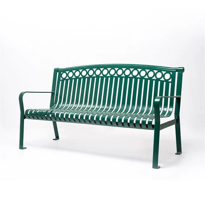 Custom Outdoor Comfy Steel Bench Seat Outside Park Vintage Metal Seating Bench Public Garden Patio Cool Iron Chair Benches
