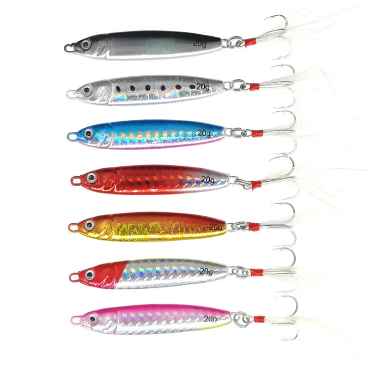 WEIHE 10/15/20/30g Metal Spoon Lure Artificial Lead Metal Jig Hard Swimming Bait Sea Fishing Fishing Tackle MegaBDM